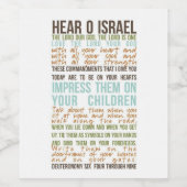 Étiquette à vin avec prière Shema en anglais (Étiquettes simples)