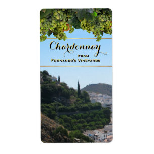 Étiquette à vin Chardonnay sur mesure