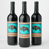 Étiquette à vin de Buffalo Sud-Ouest (Bouteilles)