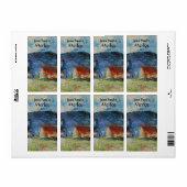 Étiquette à vin de la maison de campagne (Feuille entière)