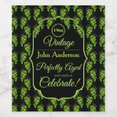 Étiquette à vin de raisins bouteille de boisson (Étiquettes simples)