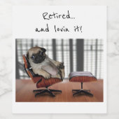 Étiquette à vin de retraite Carlin mignon (Étiquettes simples)