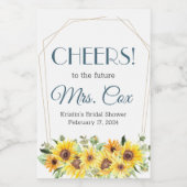 Étiquette à vin de Sunflower Mini été (Étiquettes simples)