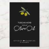 Étiquette à vin d'huile d'olive contaminée maison (Étiquettes simples)