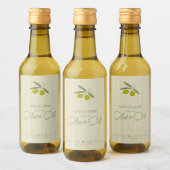 Étiquette à vin d'huile d'olive contaminée maison (Bouteilles)