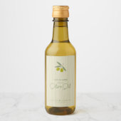 Étiquette à vin d'huile d'olive contaminée maison (Devant)