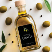 Étiquette à vin d'huile d'olive contaminée maison
