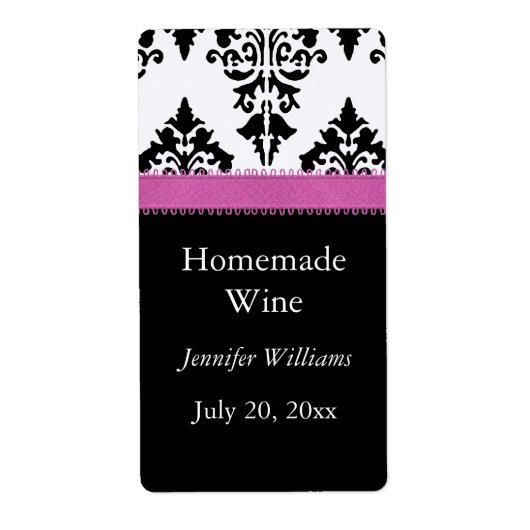 Étiquette à vin fait maison (Devant)