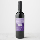ÉTIQUETTE à vin Mariage blanc violet blanc (Devant)