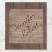 Étiquette à vin Mariage campagnard à grange et à b (Étiquettes simples)