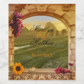 Étiquette à vin Mariage de style classique italien (Étiquettes simples)