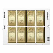 Étiquette à vin Mariage Gold Bar (Feuille entière)