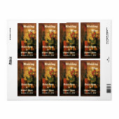 Étiquette à vin Mariage personnalisable (Feuille entière)