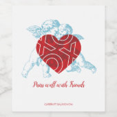 Étiquette à vin mousseux Aimer Cupid (Étiquettes simples)