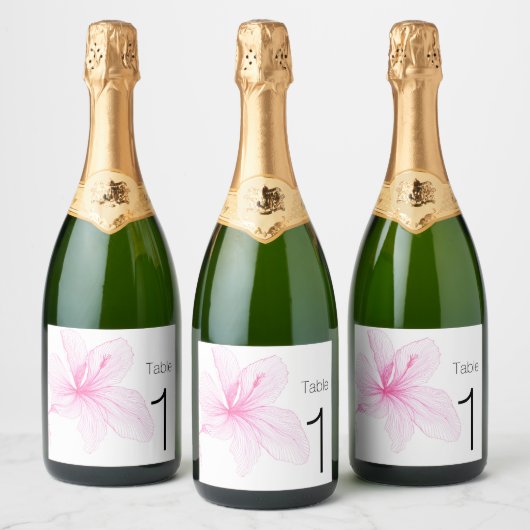 Étiquette à vin mousseux | Numéro de table | Éléga (Bouteilles)