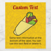 Étiquette à vin Tortilla Sandwich Wrap (Étiquettes simples)