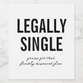 Étiquette à vin unique légal (Étiquettes simples)