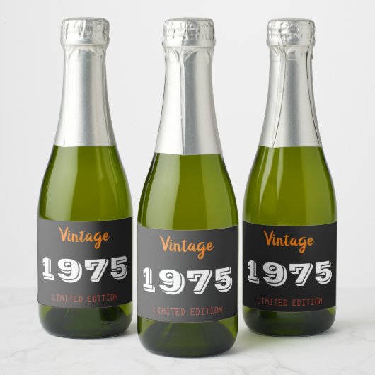 Étiquette à vin vintage 1975 édition limitée - 50e (Bouteilles)
