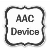 étiquette AAC noire (Devant)