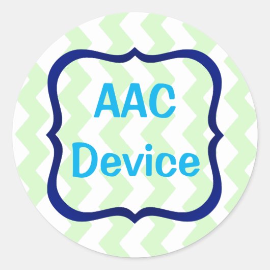 étiquette AAC verte (Devant)