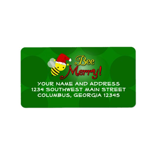 Étiquette Abee Joyeux, Jolie fête de Bumblebee (Devant)