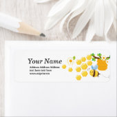 Étiquette abeille, abeille miel, peigne de miel, Bumble bee (En situation)