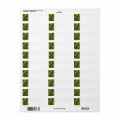 Étiquette Abeille dans le jardin (Feuille entière)