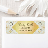 Étiquette Abeille de miel et fleur (En situation)