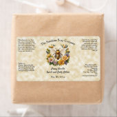 Étiquette Abeille de miel sur Faux Parchment Papier Étiquett (En situation)