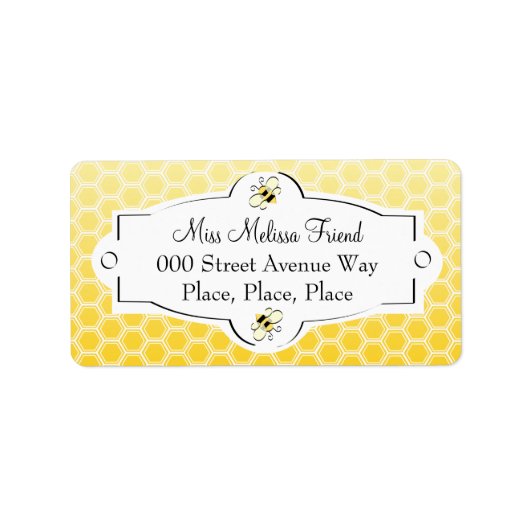 Étiquette Abeille douce (Devant)