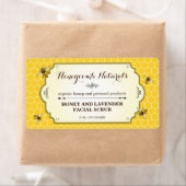 Étiquette Abeille faite main (En situation)