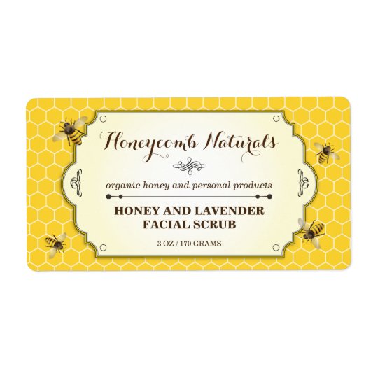 Étiquette Abeille faite main (Devant)