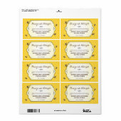 Étiquette Abeille faite main (Feuille entière)