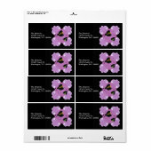 Étiquette Abeilles dans les fleurs (Feuille entière)