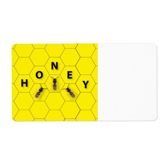 Étiquette Abeilles et nid d'abeille (Devant)