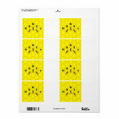 Étiquette Abeilles et nid d'abeille (Feuille entière)