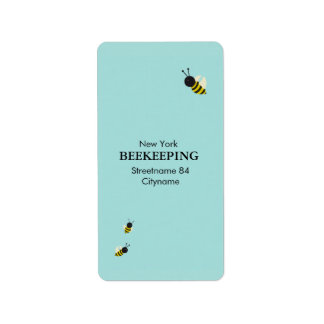 Étiquette Abeilles mignonnes volantes