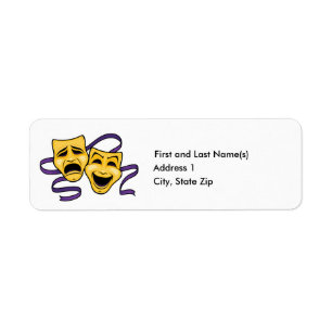 Étiquette Abels d'adresse de retour de comédie et de