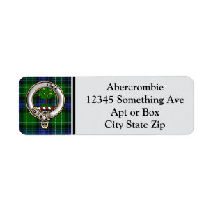 Étiquette Abercrombie Clan Badge & Tartan Personnalisé