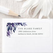 Étiquette Abondant Foliage Violet Botanique Adresse de retou (En situation)