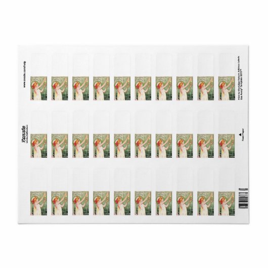 Étiquette Absinthe Robette (Feuille entière)