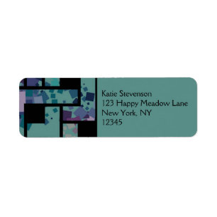 Étiquette Abstract Geometric Squares