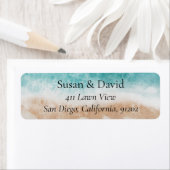 Étiquette Abstrait Beach Sea Front Ocean Adresse (En situation)