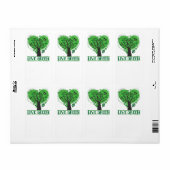 Étiquette Abstrait d'arbre vert en direct (Feuille entière)