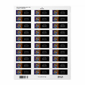 Étiquette Abstrait Majestic Predator Tiger (Feuille entière)