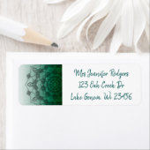 Étiquette Abstrait Mandala vert (En situation)