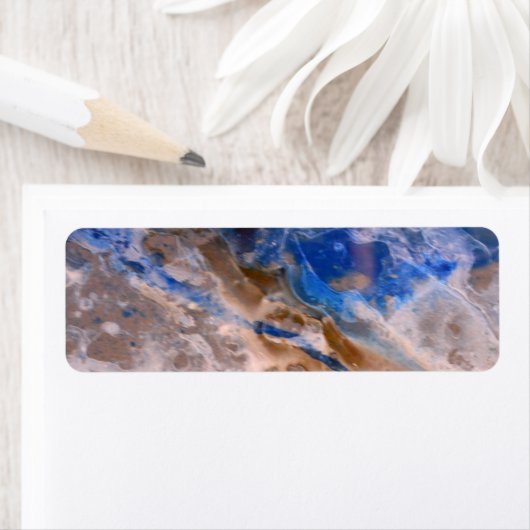 Étiquette Abstrait plage de sable motif motif en mousse d'ea (En situation)