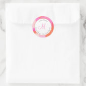 Étiquette Abstrait rose chaud (Sac)