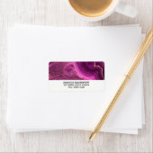 Étiquette Abstrait Royal Purple Et Gold Agate (En situation)
