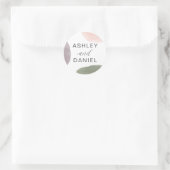 Étiquette Abstraite moderne de cercle de mariage d (Sac)